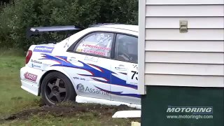Targa Newfoundland House Crash - Subaru WRX STi