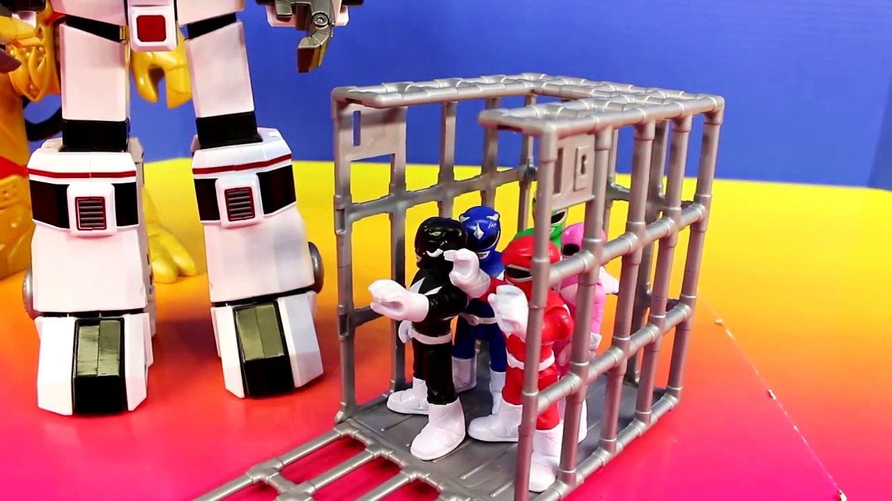 Mighty Morphin Power Rangers Legacy White Tigerzord Saves Imaginext Power Rangers From Rita Repulsa