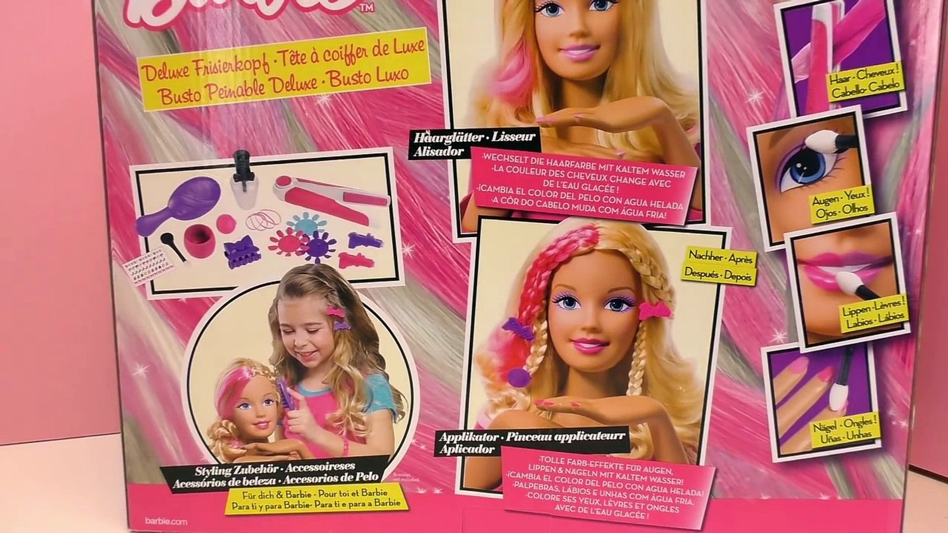 Barbie Frisuren Selber Machen Barbie Frisierkopf Unboxing 影片 Dailymotion