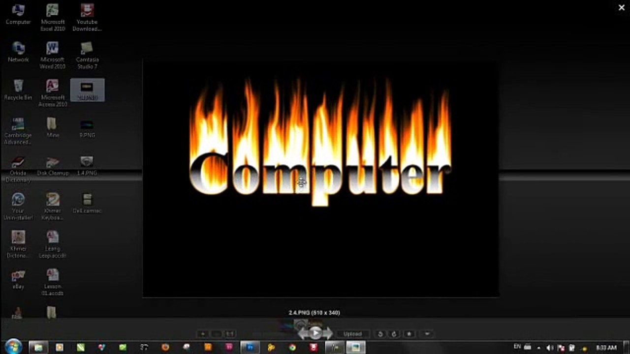 Fire Letter in Adobe Photoshop CS5 Khmer Designs