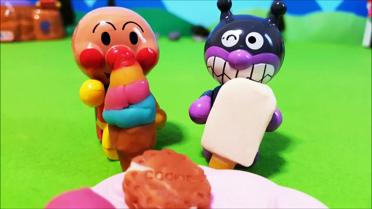 アンパンマンおもちゃアニメ❤ねんど遊び！おかしをねんどで作ってみた！おかあさんといっしょ♦ Anpanman anime toys