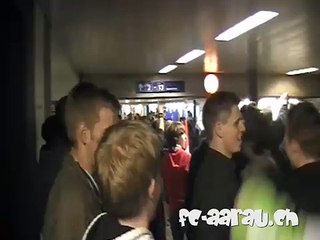 Aarau Fans am Bahnhof