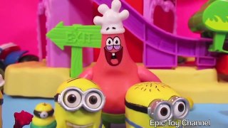 MINIONS visit SPONGEBOB SQUARE PANTS  GLOVE WORLD  with SpongeBob Toy and Minions Toys Video PARODY
