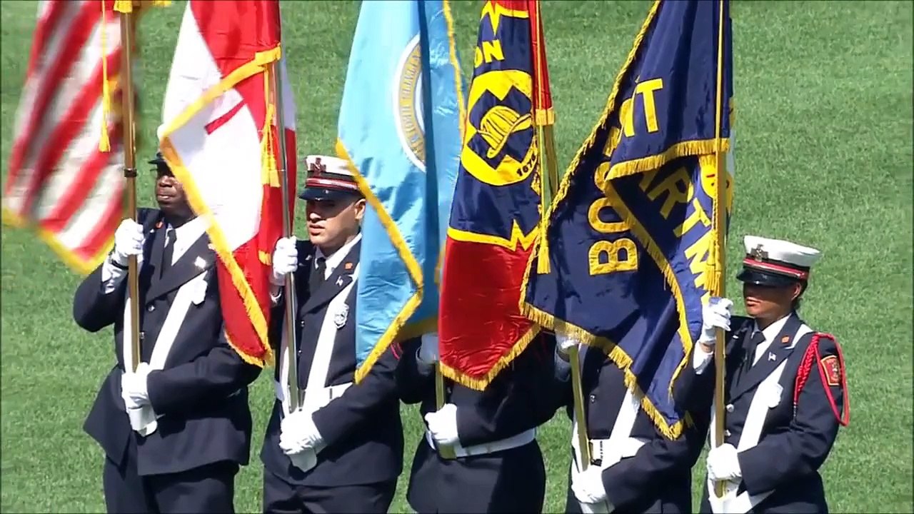 Boston Fire Dept Acapella Quartet National Anthem