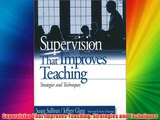 Supervision That Improves Teaching: Strategies and Techniques Download Books Free