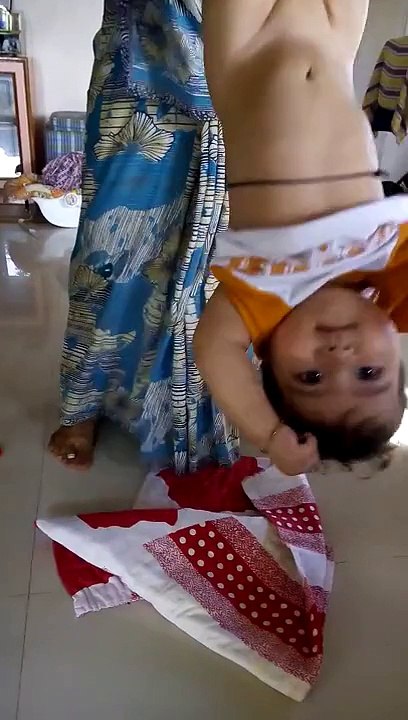 Cute baby masti  with dadi