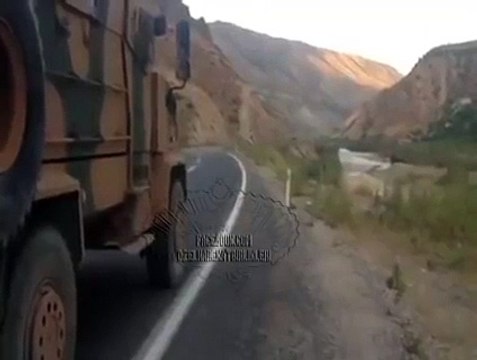 Hakkari Dağlıca Van karayolu mayın patlama kamera anı