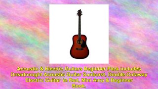 Acoustic Electric Guitars Beginner Pack Dreadnought Acoustic Guitar Sunburst Double