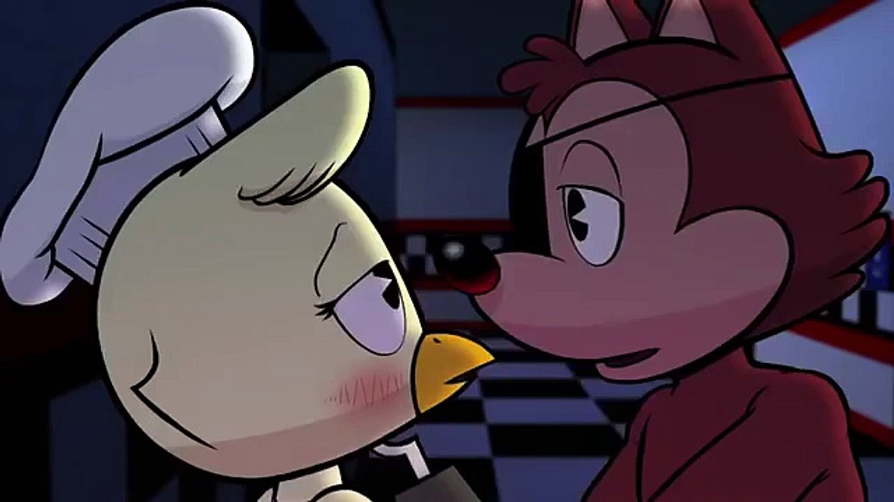 Five nights at freddy's chica and foxy kiss