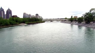 Travel Alberta -A bridge not too far-Bow River, City of Calgary -Canon SX40HS -zoom-1080P