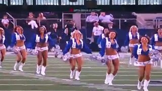 Dallas cowboys cheerleaders preforming at Cowboys vs Raiders.mp4