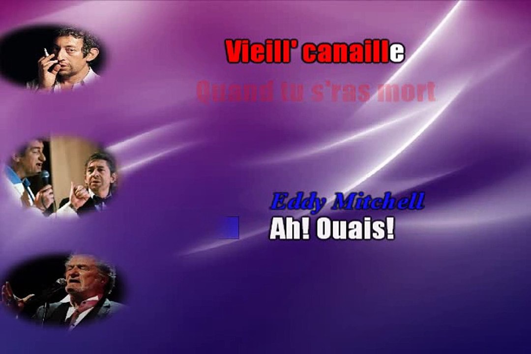 Karaoké Eddy Mitchell et Serge Gainsbourg - Vieille Canaille (avec voix Serge Gainsbourgl)