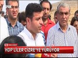 Cizre'ye yürüyen HDP Heyeti durduruldu Demirtaş 'Cizre Türkiye'nin Kobanisi'dir' dedi