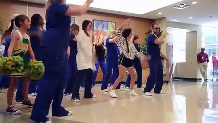 Willis-Knighton Cancer Center Proton Radiation Team Suprises Sophia With The Whip Nae Nae Flashmob