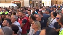 Montecitorio - protesta dei tassisti contro emendamenti pro-Uber