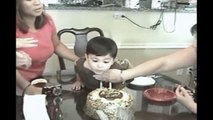 Little Boy Cant Wait To Blow Out Candles and happy in his birthday | fun video clips 2015