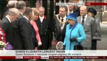 BBC。 エリザベス女王は63年7ヶ月の最長在位の日、公務(ボーダーズ鉄道開幕式)でエジンバラからツイードバンクまでの30マイルのSL旅行をしました。