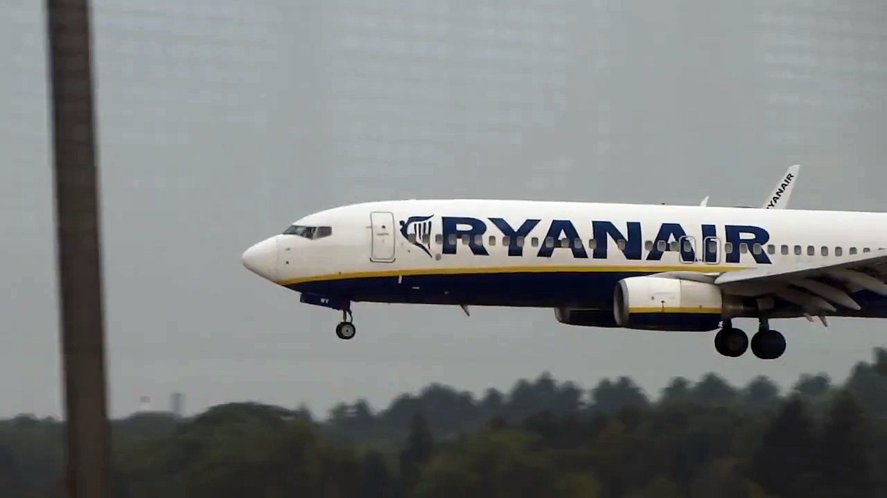 EI-DWV Ryanair Boeing 737-800 Landing at Hamburg Airport