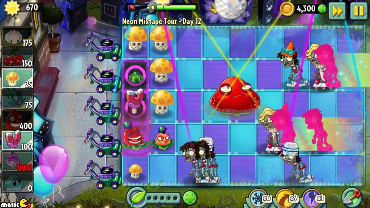 Plants Vs Zombies 2 - Neon Mixtape Tour Side A Thyme Wrap Challenge!