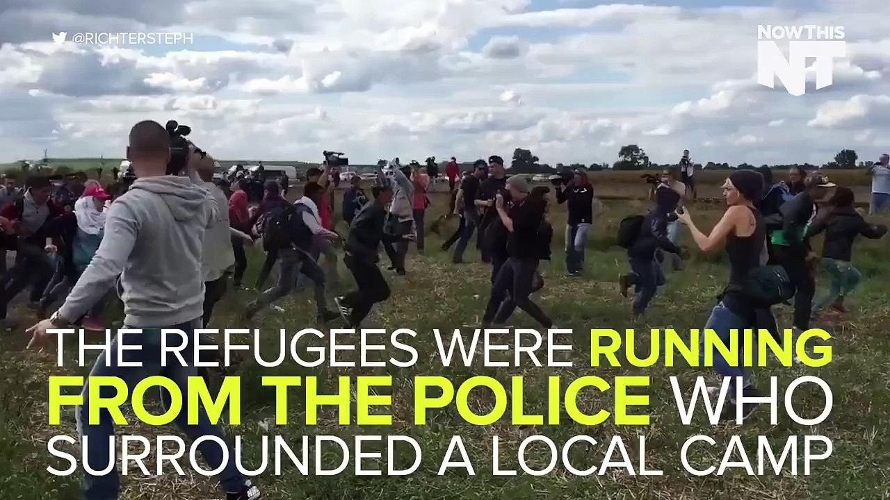 Journalist Caught On Camera Kicking Refugees