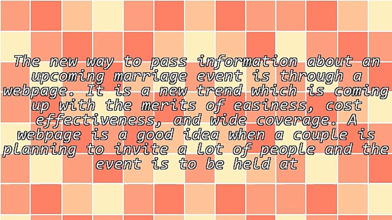 How To Create A Wedding Website