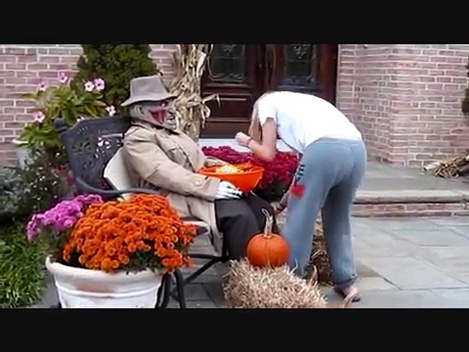 Us scaring Trick or Treaters- Halloween 09!