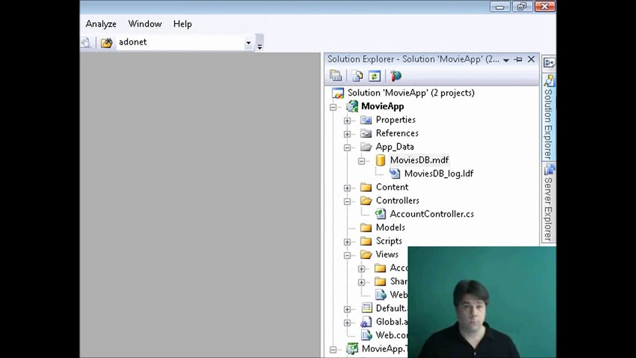 Creating ASP.Net MVC Application With  Database on backend