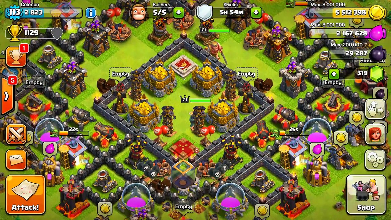 Clash Of Clans-FIRST PLAYER TO CHAMPS LOL WTF! (Funny Moments+Huge Loot Town Hall 10) Rare!