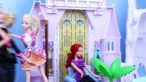 Frozen Elsa Steals Barbie Clothes ❤ Barbie Police Detective Career DisneyCarToys Frozen Castle