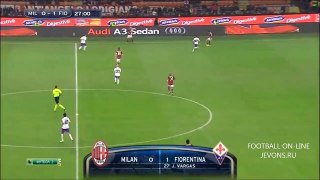 AC Milan 0 -2 Fiorentina (Serie A) HD Highlights  2/11/2013