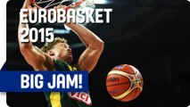 Huge Two-Handed Dunk by Kuzminskas - EuroBasket 2015