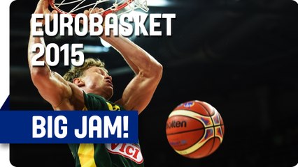Huge Two-Handed Dunk by Kuzminskas - EuroBasket 2015