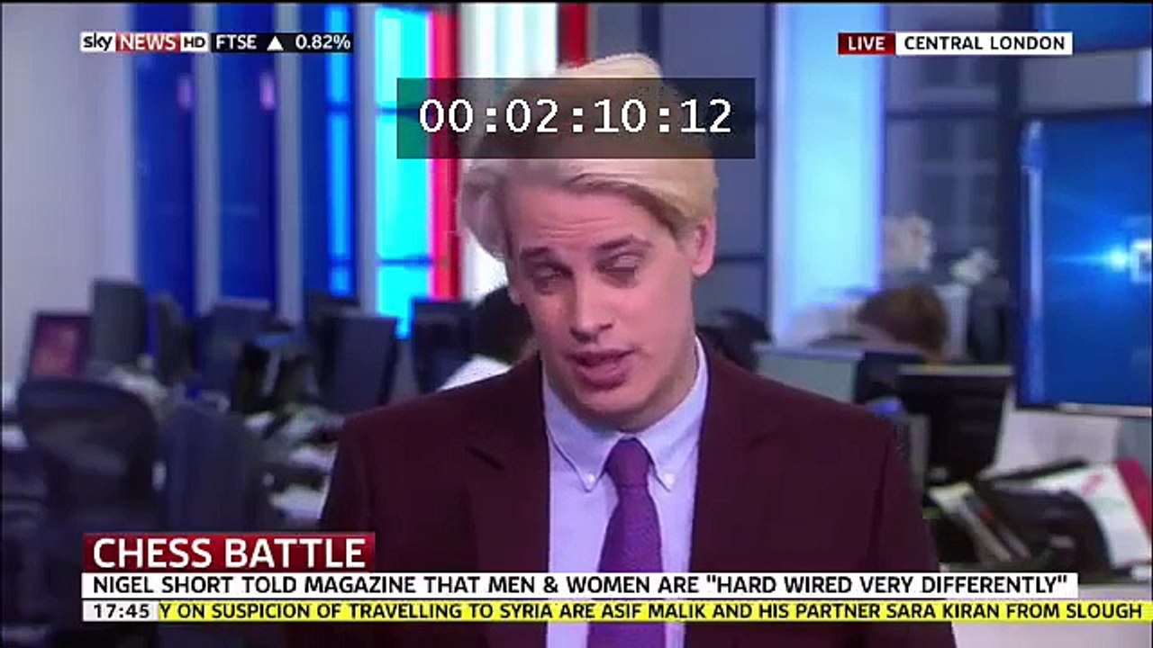 Milo Yiannopoulos on Sky News: why men are better at chess