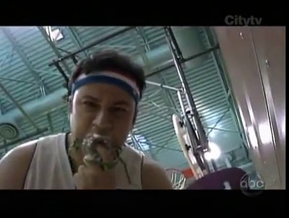 Eminem and and kimmel on helium playing 1 on 1