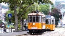 Nostalgic trams on Tram Line nr. 2 in Budapest