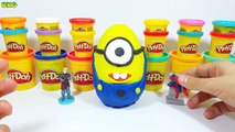 Minions Huge Play Doh Surprise Egg Hidden Toys Spiderman Frozen Tinkerbell Thomas And Friends