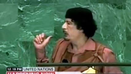 " Why the Israelis killed JFK?! " Gaddafi at the UN general assembly asking for investigations