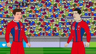 Bayern München vs FC Porto 6-1 2015 ~ Goals Cartoon [HD]