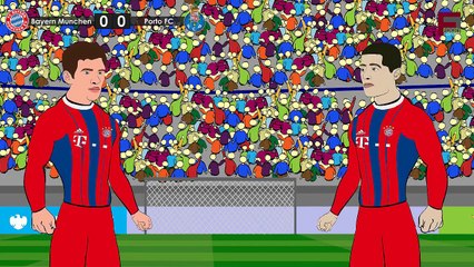 Bayern München vs FC Porto 6-1 2015 ~ Goals Cartoon [HD]