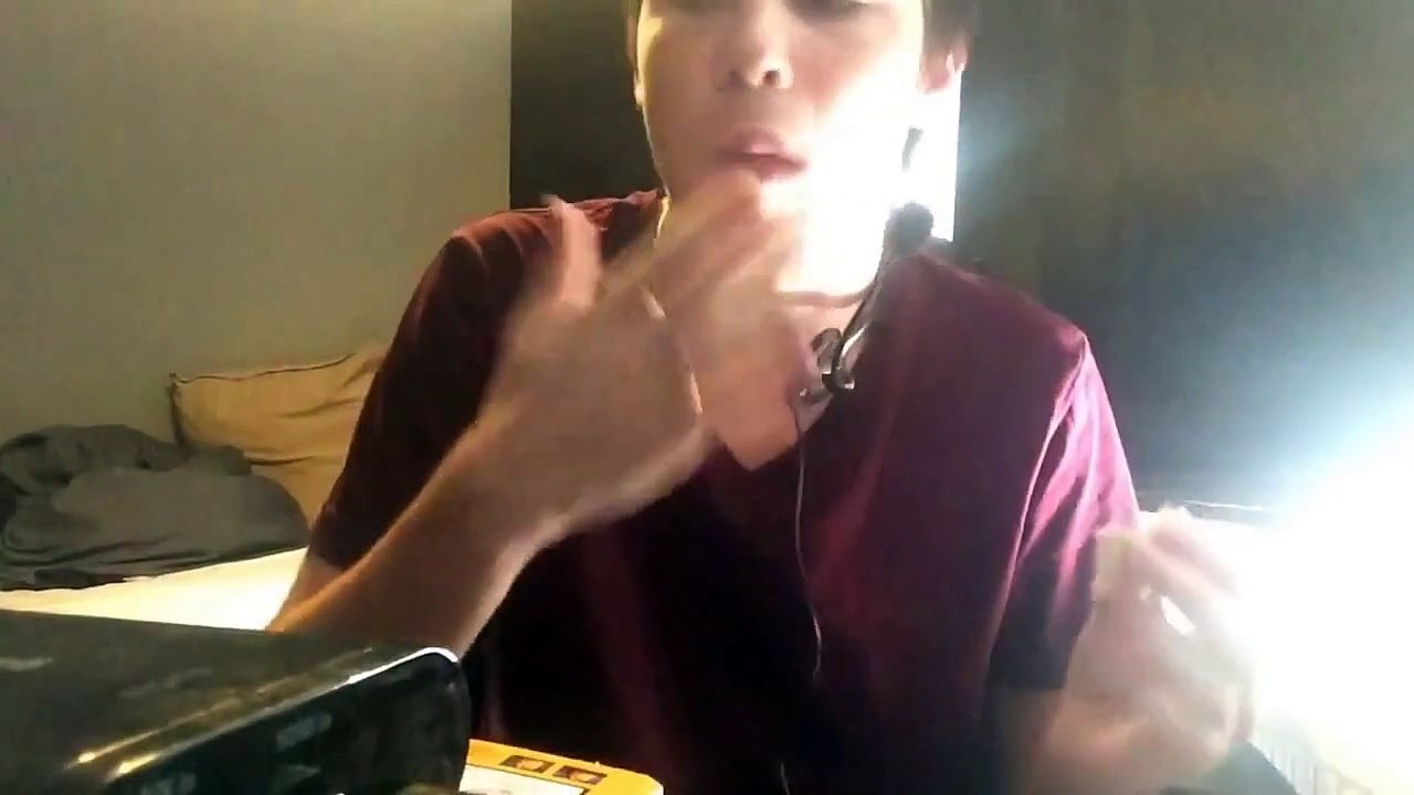 Me eating  Pita Bread