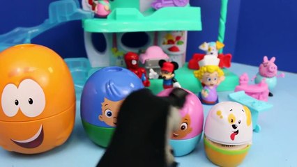 Bubble Guppies Surprise Eggs Opened  Batman and Peppa Pig  Duplo Lego Spiderman