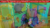 Peppa Pig Jugando con la Heladería y cucuruchos con Play-Doh
