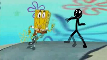 Stickman and SpongeBob Walk Cycles