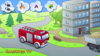 FIRE TRUCK  Learn transport  Cars  Trucks  Street vehicles  Educational videos for children