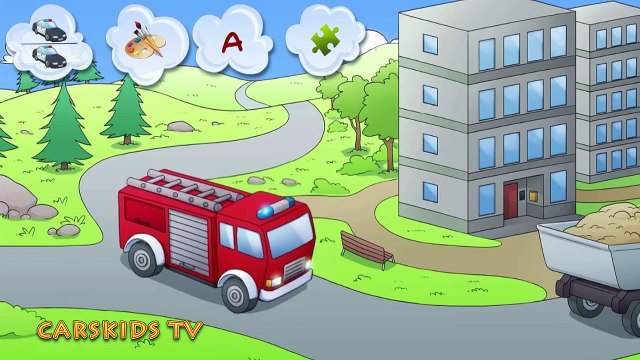 FIRE TRUCK Learn transport Cars Trucks Street vehicles Educational videos for children