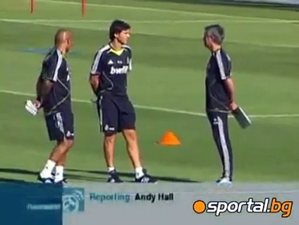 Mourinho with the first training at Real (M)