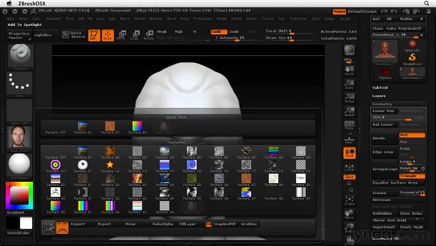 lynda.com tutorial | ZBrush 4 Essential Training—Texturing a head: A practical approach