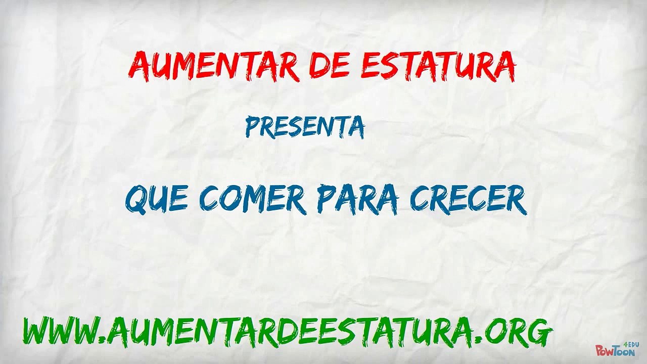 que comer para crecer