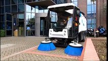 Johnston Sweepers CX200 Compact Street Sweeper for road sweeping in urban areas.