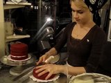 Mia baking a Red Velvet Cake at Magnolia Bakery